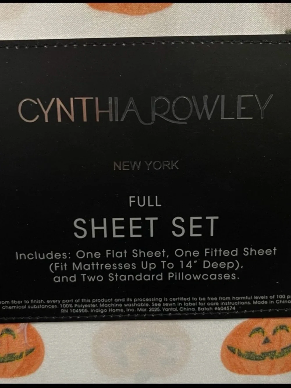 CYNTHIA ROWLEY Halloween Pumpkins Full Sheet Set